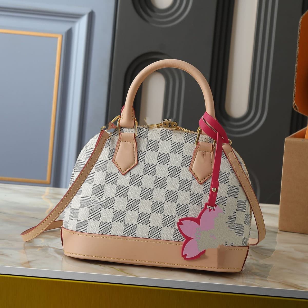 Cross-Border 2026 New Model Luxury High-Quality Classic Handbag, Crossbody, Shoulder Bag, Checkerboard Shell Bag, Direct from Manufacturer