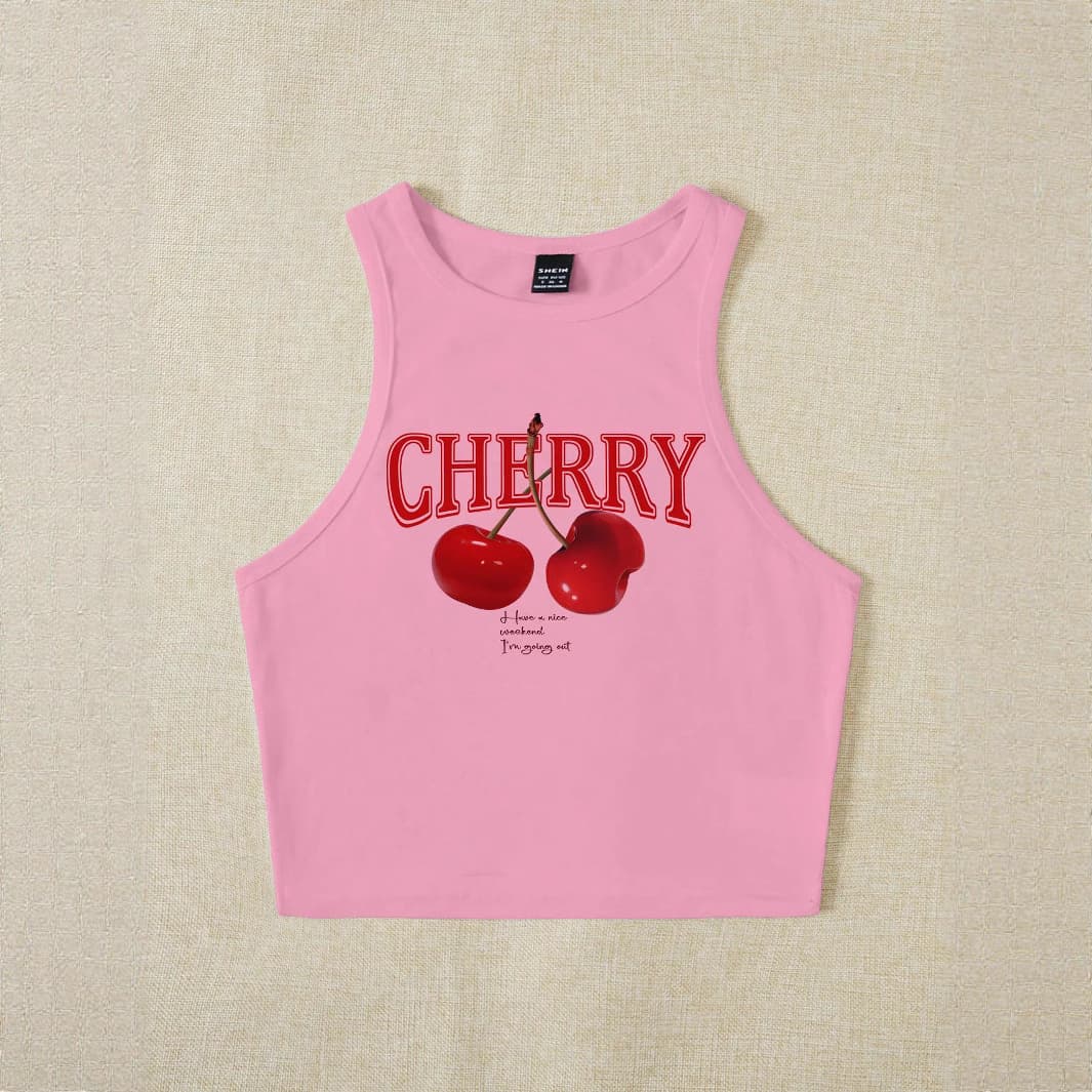 2025 summer new European and American round neck floral print sleeveless vest, slim, comfortable, fashionable and slim