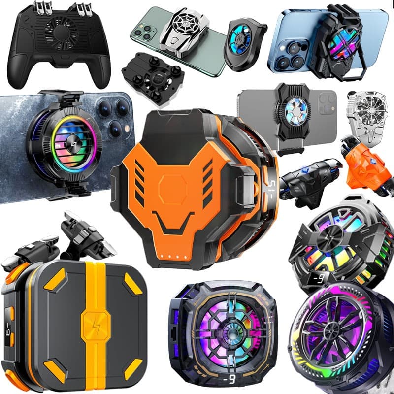 Magnetic Cooling Radiator for Mobile Gaming, Semiconductor Button Cooling Assist Handle, Game Battery Charger