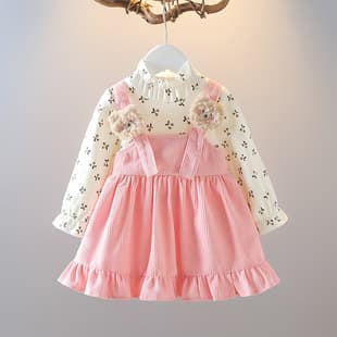 Girls' Fall Dress Fashion Baby Princess Dress Korean Style Kids Set Little Girl Dress Drop Shipping