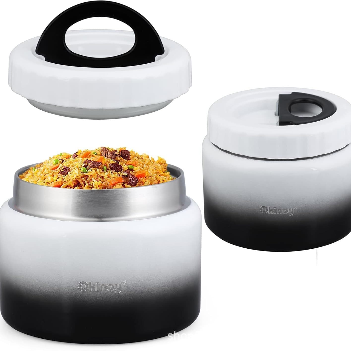 Large Capacity Stainless Steel Insulated Lunch Box, Thermal Food Container for Students, Bento Box, Breakfast Cup, Japanese-style Soup Bowl