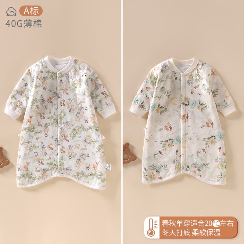 Children's Sleeping Bag Winter Cotton Thickened Baby Nightgown for Toddlers and Older Kids Boys and Girls Homewear Pajamas Warm for Autumn and Winter