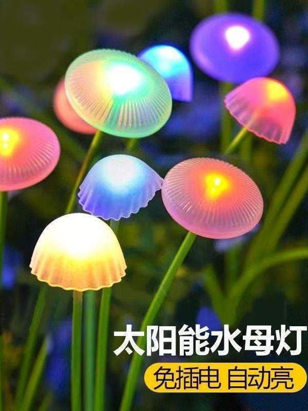 New Solar Powered Mushroom Lawn Jellyfish Lights Outdoor Cou