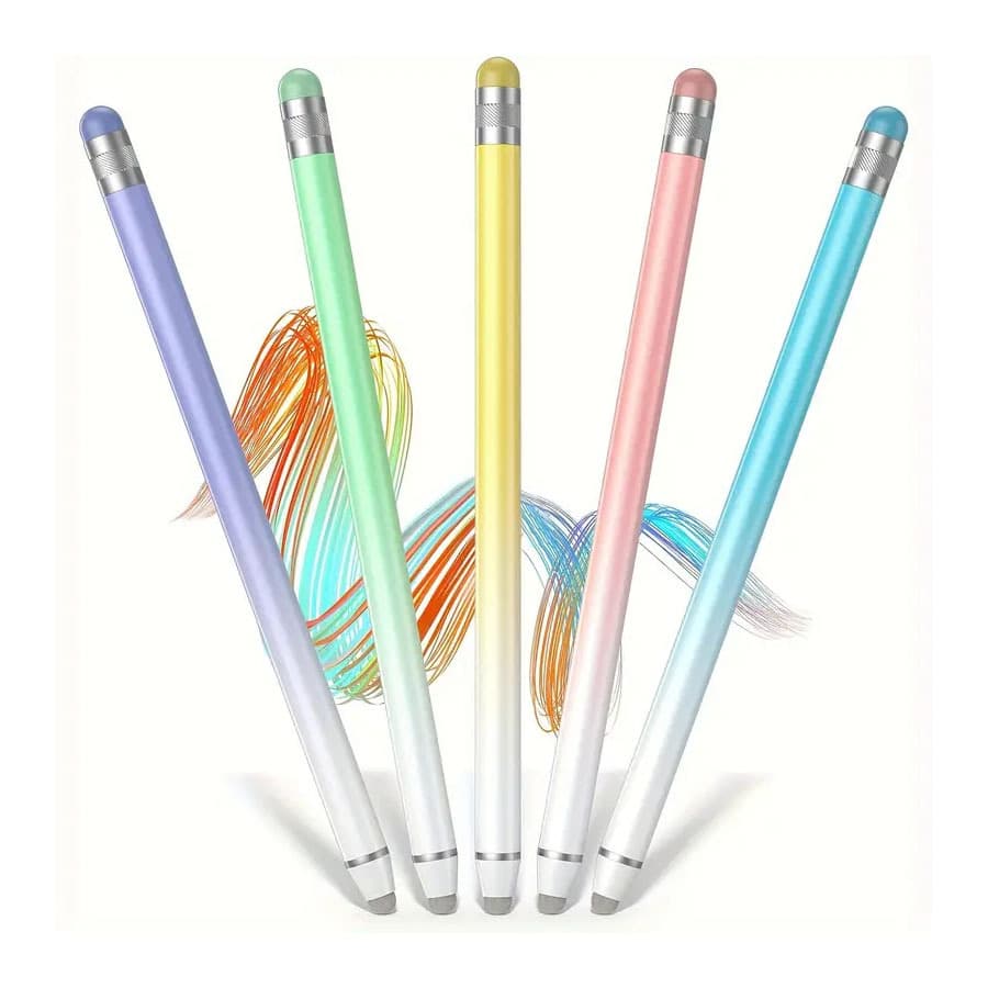 Gradient 2-in-1 Capacitive Stylus with Cloth Tip, Dual-Purpose Touch Pen for Android, Apple, and Other Mobile Phones and Tablets
