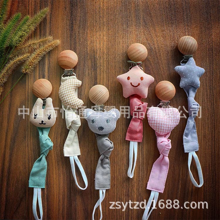 Cartoon Baby Teether Pacifier Holder Anti-drop Rope Chain