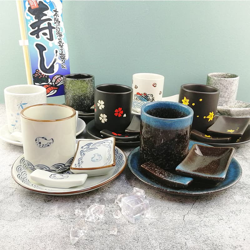 Japanese Hotel Ceramic Dinner Set, Bowl Plate Cup Set, Export Amazon