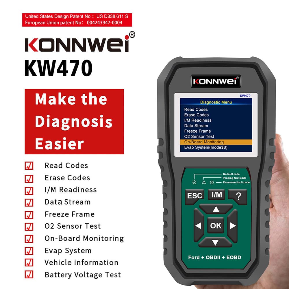 KONNWEI KW420 Honda Full System Automotive Diagnostic Scanner