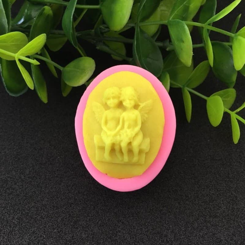 Pair of Angel Cake Molds DIY Silicone Fondant Baking Tool Chocolate Ice Cube Mold Cake Decoration Mold