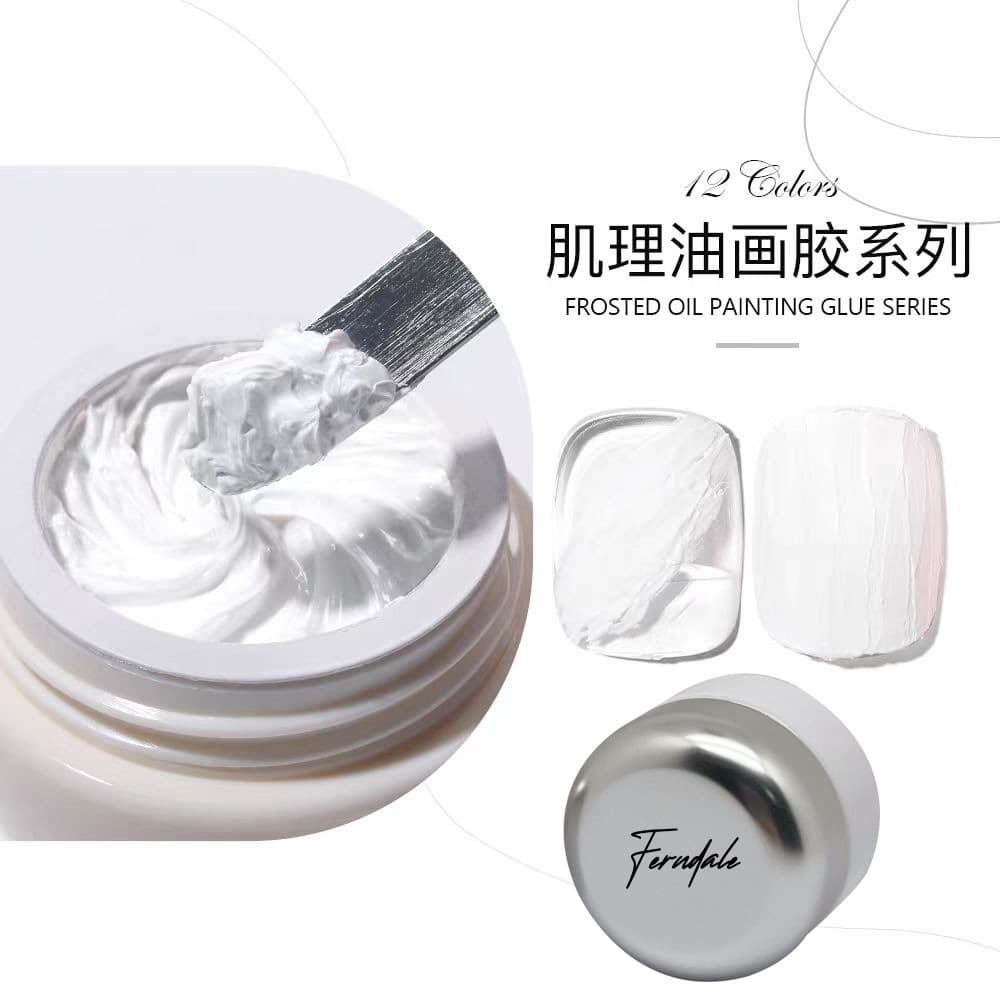 No-wipe Oil Painting Gel Small Bottle Carved 3D Relief Molding Painting Gel Matte Frosted Plaster Gel Nail Art Salon Exclusive