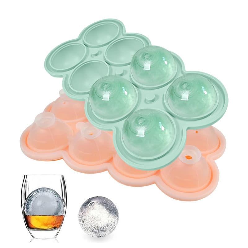 Best-selling 8-Cavity Silicone Ice Ball Mold with Funnel, Round Ice Cube Tray for Home Use