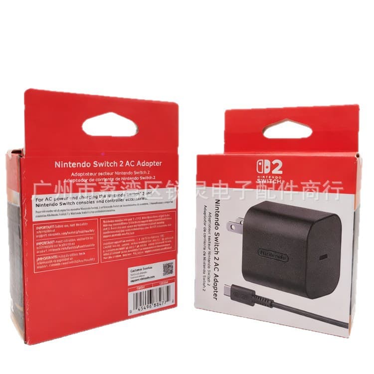 Original Switch 2 Console Charger AC Adapter 60W Fast Charging