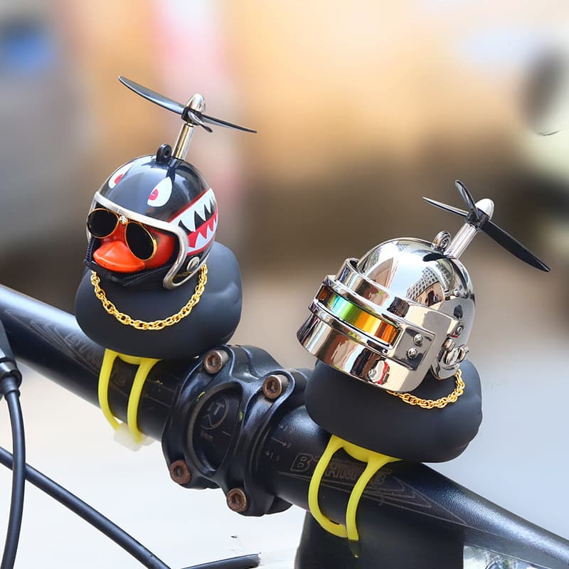 Electric Scooter Helmet Little Duck Accessories Car Bicycle Electric Motorcycle Yellow Duck Car Mounted Ornament Decoration