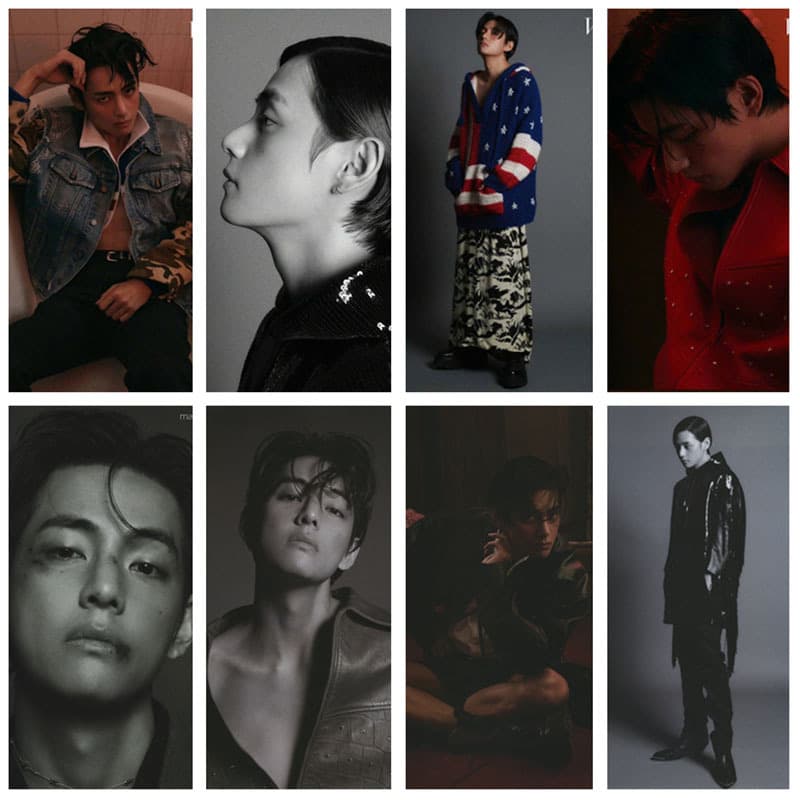 BTS V Kim Taehyung April Issue Cover Sticker Poster Wall Sticker Celebrity Merchandise