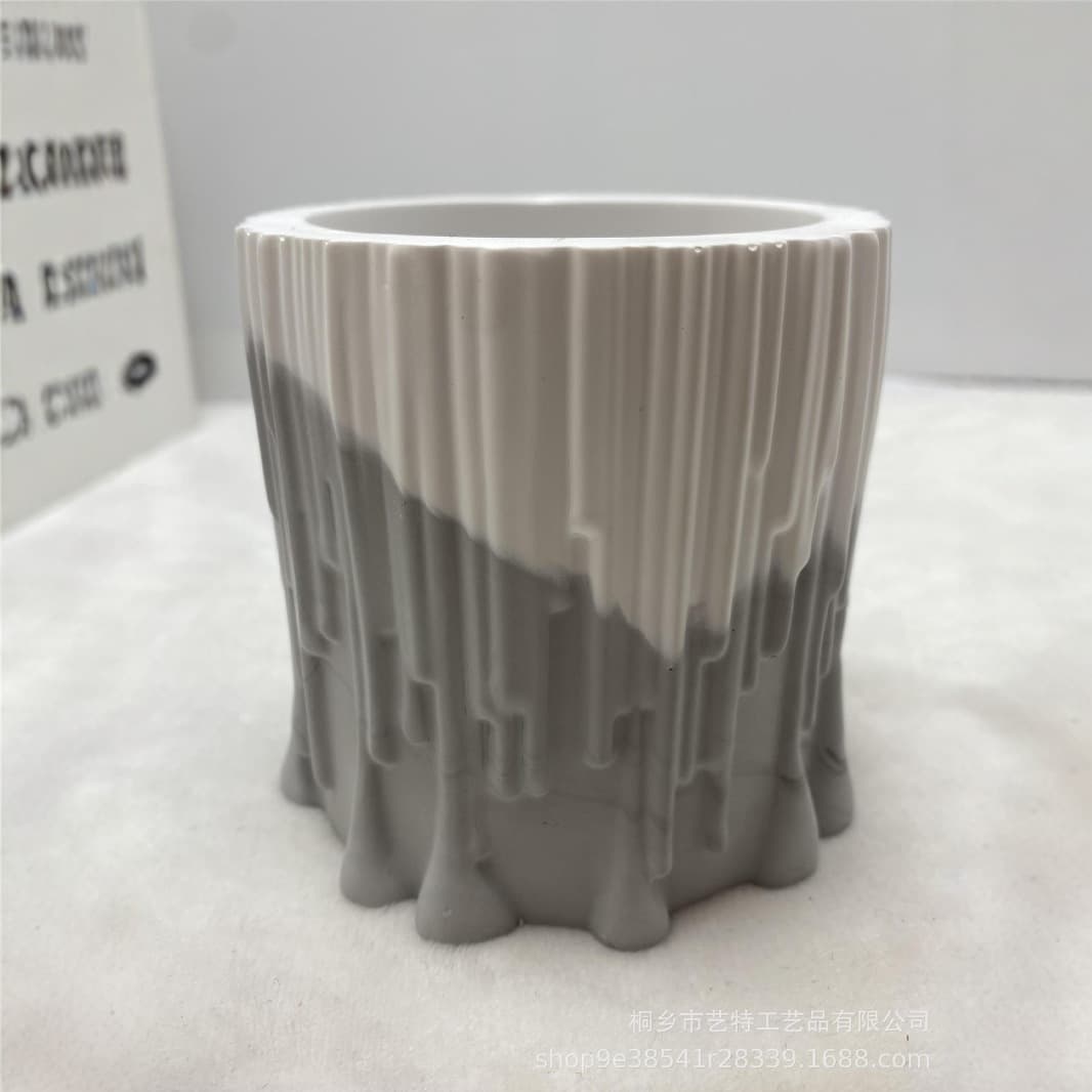 Gypsum aromatherapy candle cup cross-border internet celebrity meteorite crystal empty cup home decoration ornament candle container antique