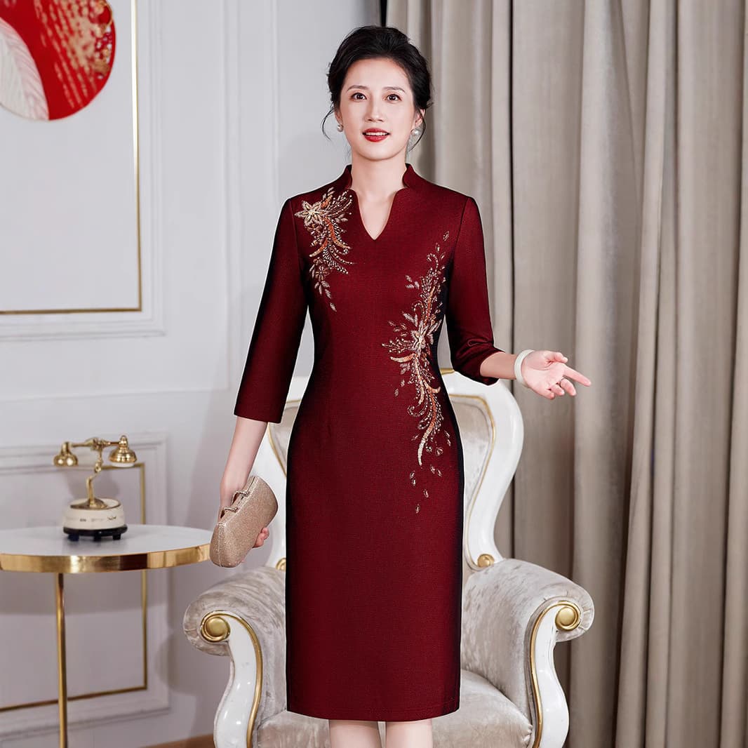 2025 Happy Mother Set High-End Mother's Wedding Dress, Young and New Style, Happy Mother-in-Law Wedding Banquet Dress, Dropshipping Available