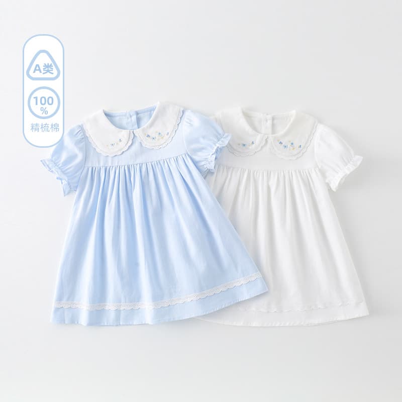 Girls' Summer Dress New Style Baby Princess Dress Children's Fresh Floral Dress Infant Cute Summer Clothing