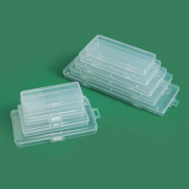 Transparent rectangular transparent plastic empty box fishing gear storage box toy stationery organizer hardware accessories packaging box