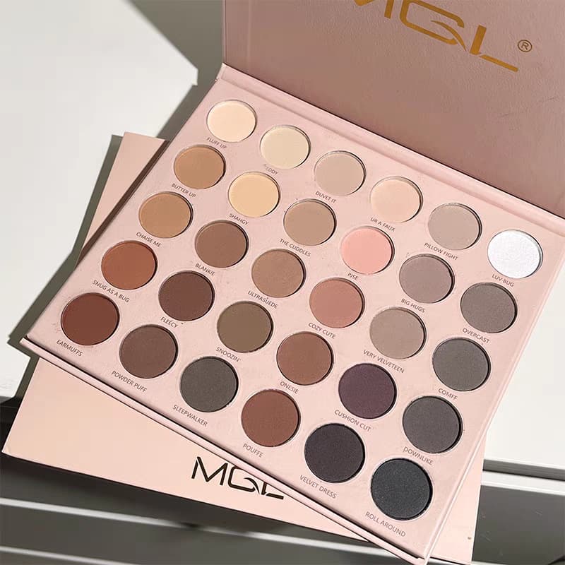 Milk Tea 30 Colors Full Matte Eyeshadow Palette Soft Mist Milk Tea Low Saturation Novice Multi-Color Student Affordable Large Market Daily
