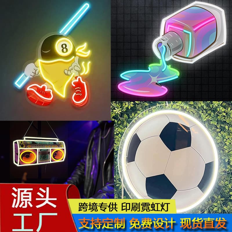 Personalized Printed LED Neon Decoration for Holiday Parties Club Glowing Sign Direct Shipping Available