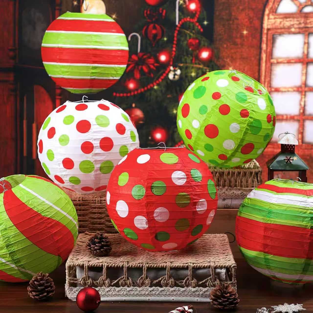 Amazon Christmas Paper Lanterns Polka Dot Home Room Decoration Party Colorful Room Decor Hanging Lanterns