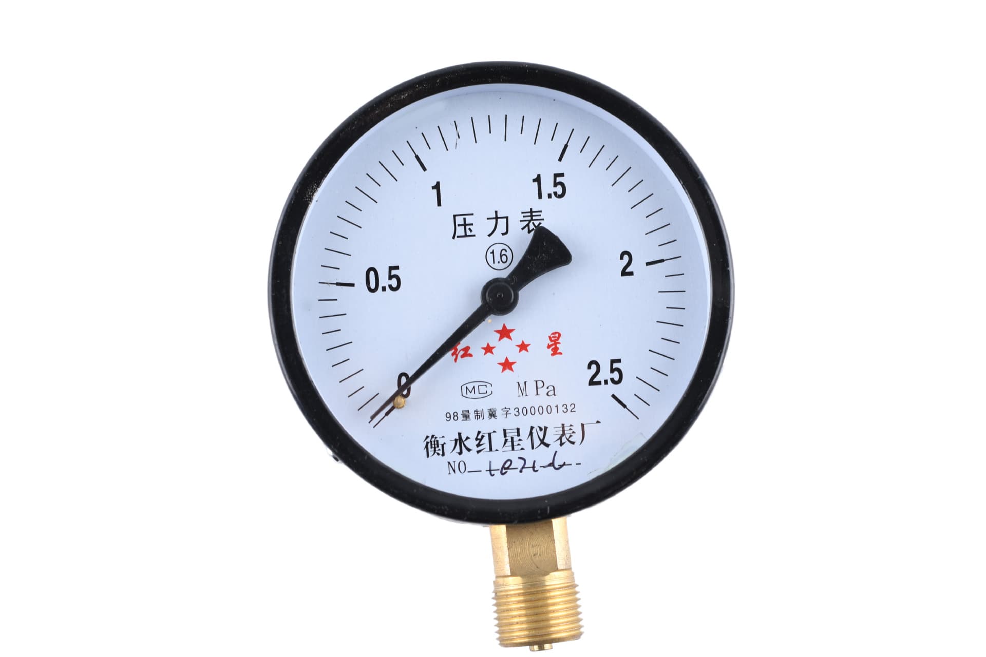 Y100 Water Pressure Gauge, Radial Air Pressure 0-1.6 MPa, Pressure Gauge for Underfloor Heating, Fire-Fighting Pipelines, Boiler, Air Pressure Gauge