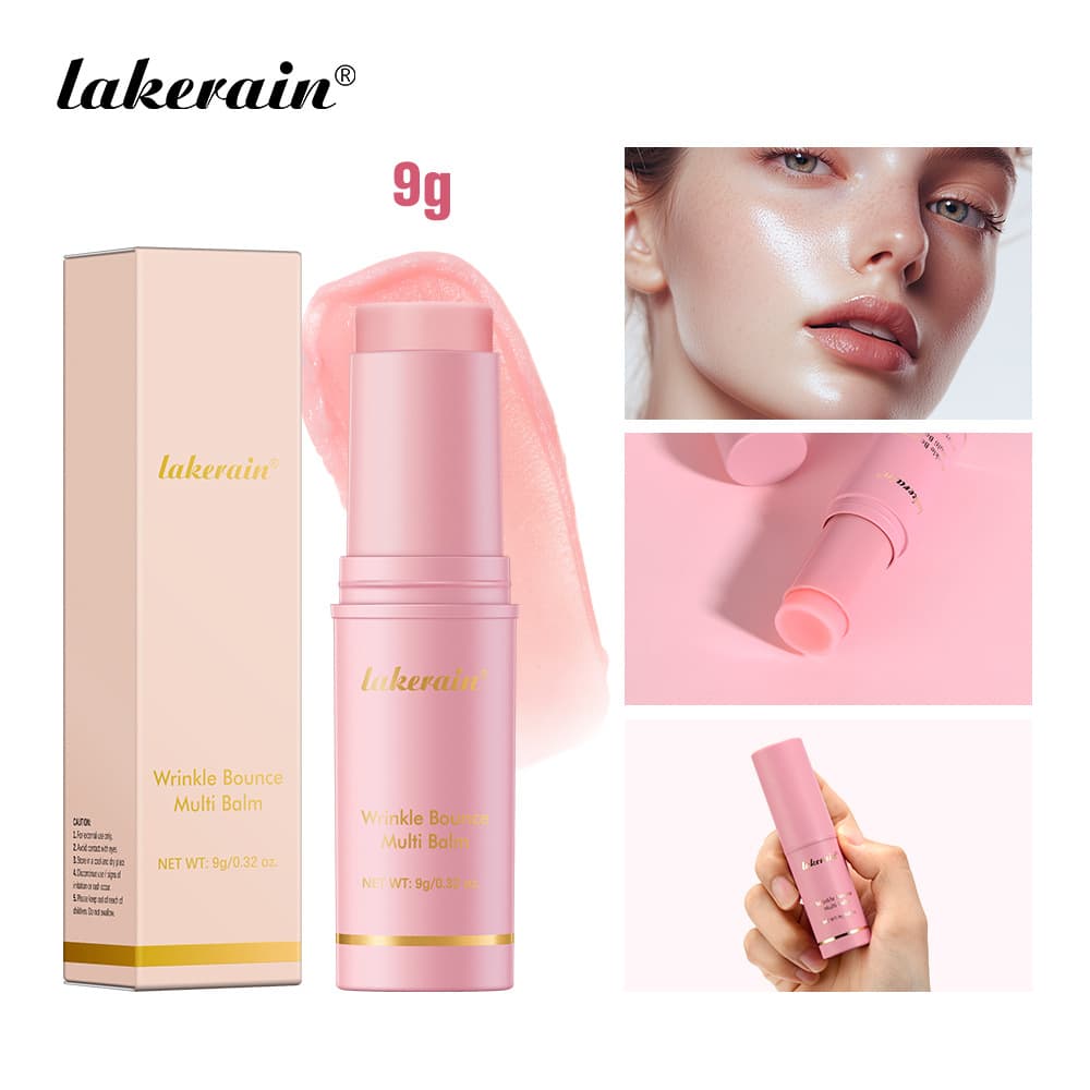 Lakerain Pink Multifunctional Hydration Stick, Pre-Makeup Moisturizing Lip and Cheek Balm (In Stock)