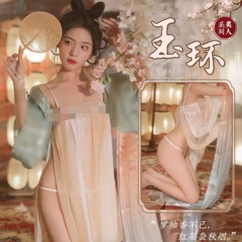 Wangchunshan ancient costume large size Hanfu suit pajamas feminine ancient bellyband uniform chiffon nightgown ancient style pure