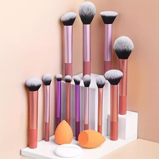 12-Piece Long Handle Makeup Brush Set Full Set Powder Brush Concealer Brush Eyeshadow Brush Blush Brush Factory Direct Stock