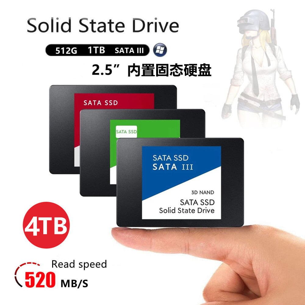 Cross-border model 2.5-inch SATA3 interface SSD 1TB desktop/laptop high-speed solid-state drive with falsely advertised specifications