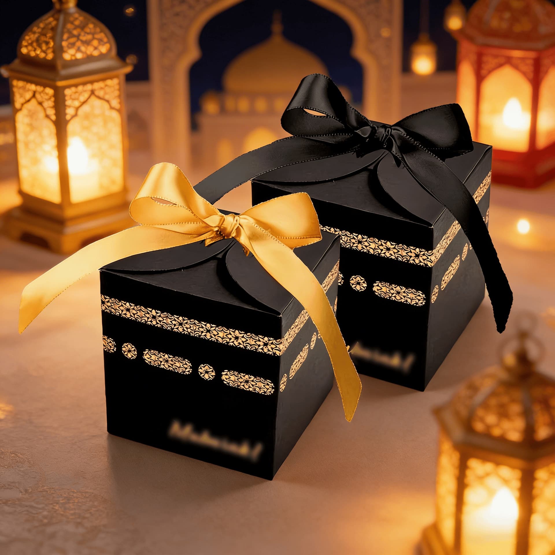 Cross-border Moon Festival Foil Stamped Candy Box Party Decoration Gift Packaging Box Castle Foil Stamped Gift Box Souvenir