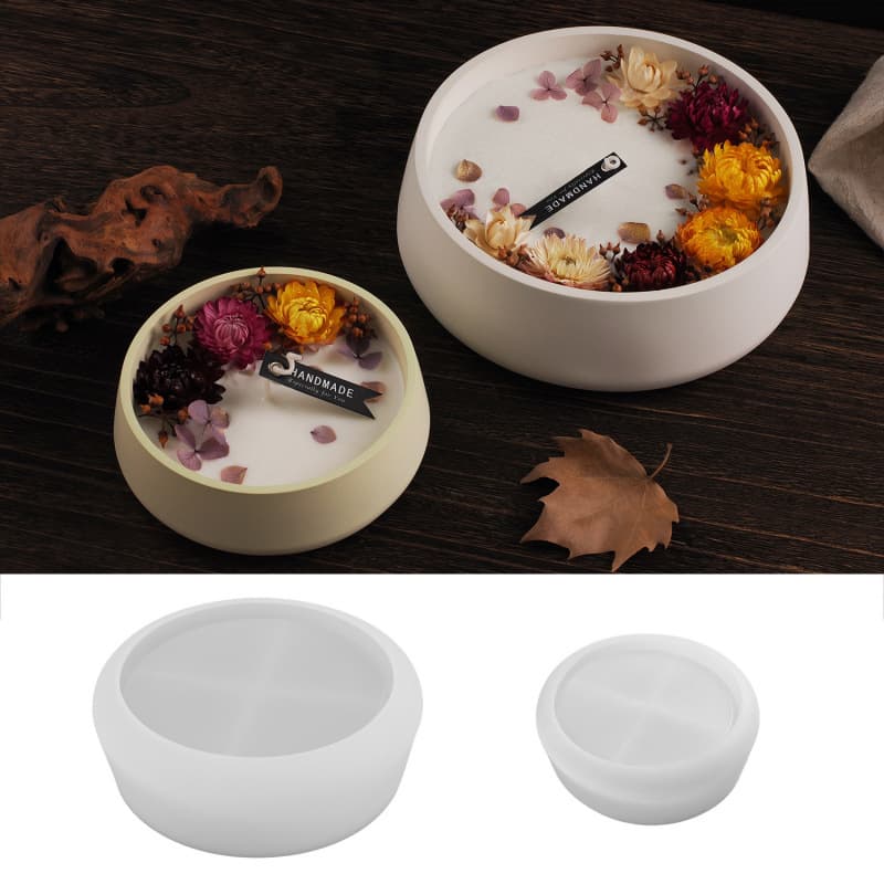 New and good cement gypsum candle cup diy crystal glue storage bowl storage tray candle container silicone mold