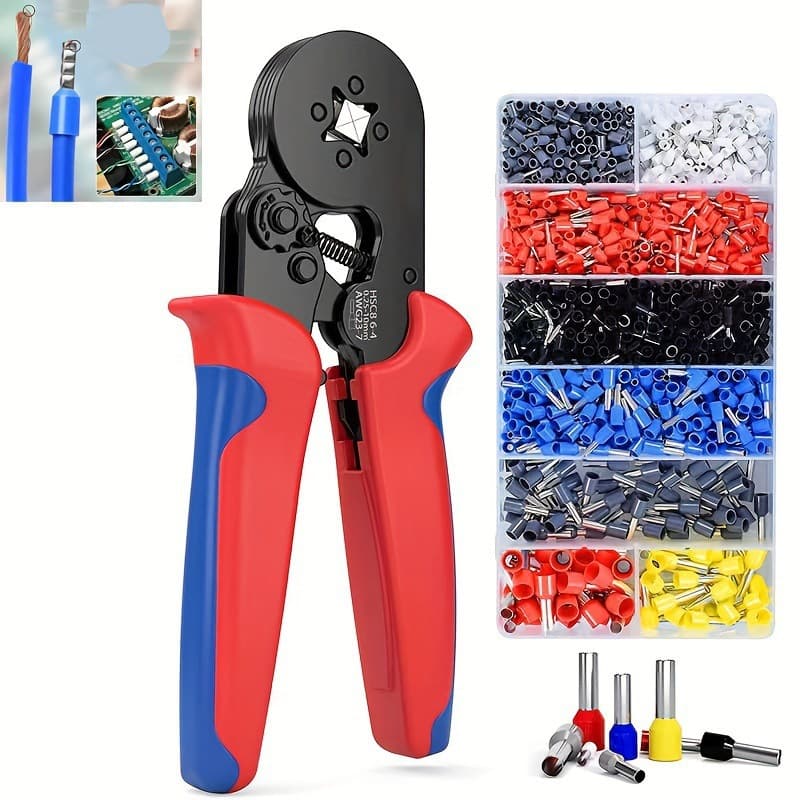 Tubular pin terminal crimping pliers HSC8 6-4/6-6 VE type cold-pressed terminal electrician pliers crimping tool