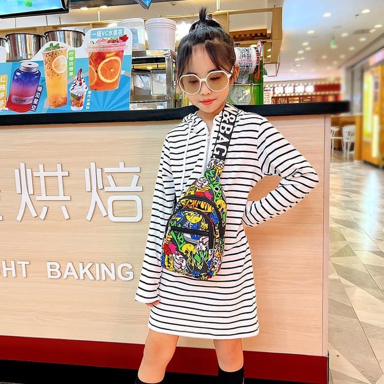 2024 New Korean Style Fashionable Children's Shoulder Bag/Crossbody Bag with Personalized Print - Small Backpack