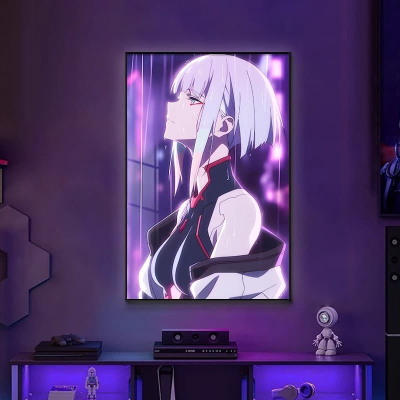 Cyberpunk 2077 Lucy Hanging Poster for E-Sports Hotel Room Wall Decoration Anime Bedroom Decor