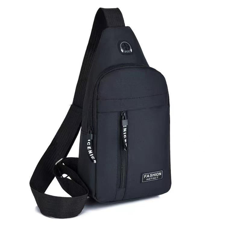 Trendy Single-Shoulder Chest Bag, Fashionable Versatile Shoulder Bag, Casual Headphone Crossbody Bag, Men's Trendy Business Bag for Cross-Border