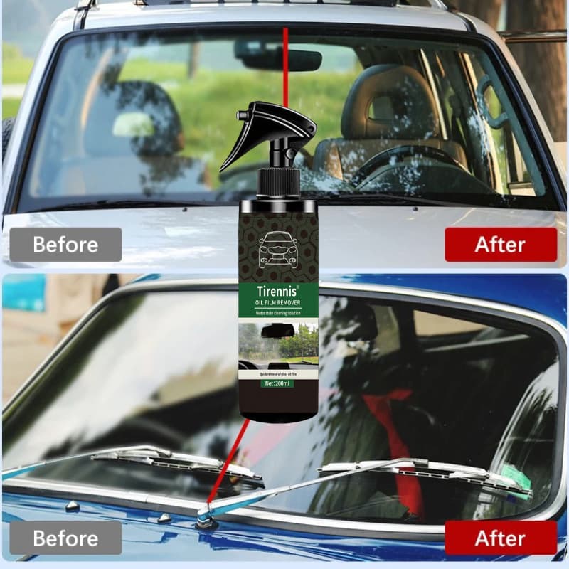 Car Glass Cleaning Agent Glass Stain Remover - Removes Oil Film and Water Spots