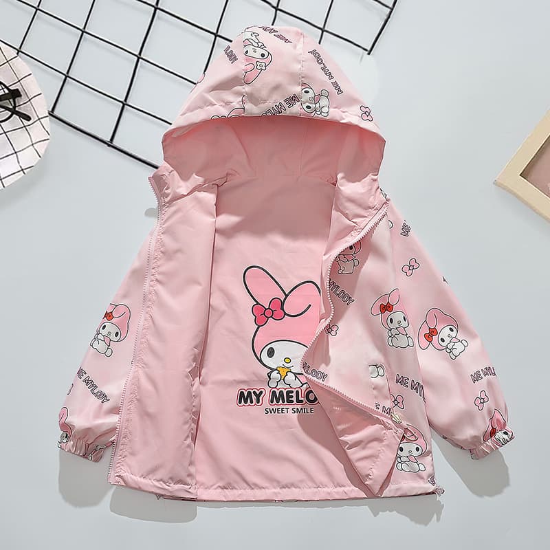 Girls Double-Sided Wear Spring Autumn Jacket Children's Outdoor Windbreaker Coat Polyester Fiber Long Sleeve Zipper Closure