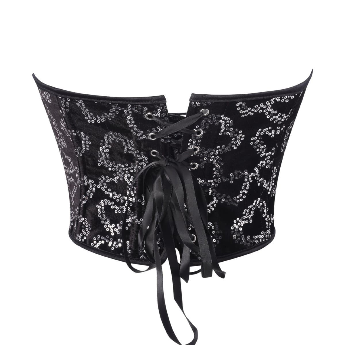 European and American Court Style Corset with Embroidery, Strapless, Front Button and Back Lace-Up, Fishbone Waist Training, Back Shaping, Tube Top Shapewear