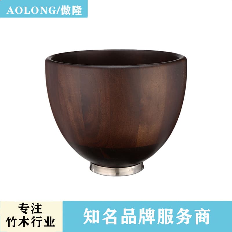Wooden Salad Bowl Walnut Large Bowl Desktop Fruit Bowl Household Wooden Mixing and Kneading Bowl Decorative Vintage Wood Bowl