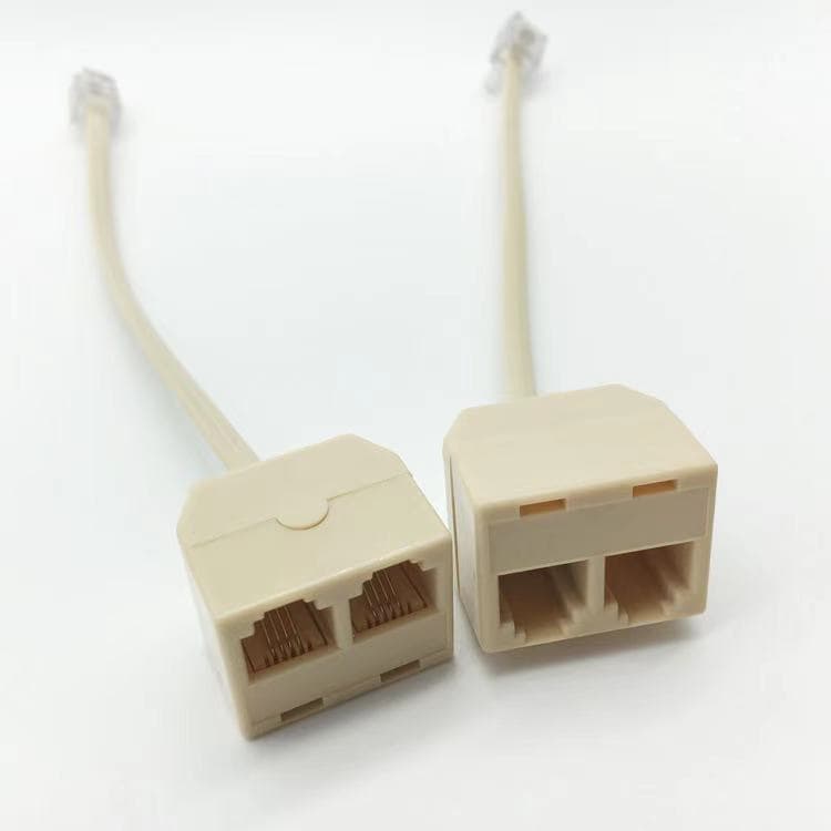 RJ11 telephone splitter box, telephone adapter, male to female horn-shaped splitter manufacturer.
