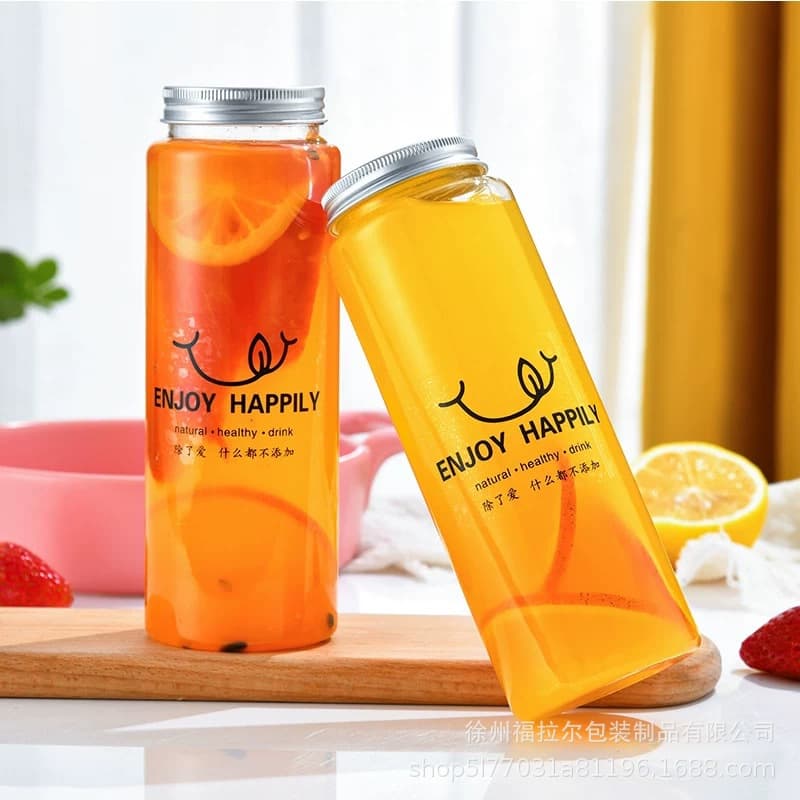 420ml Bengong milk tea bottle Yangzhi nectar milk tea cup pet juice drink bottle cold brew tea plastic bottle with lid