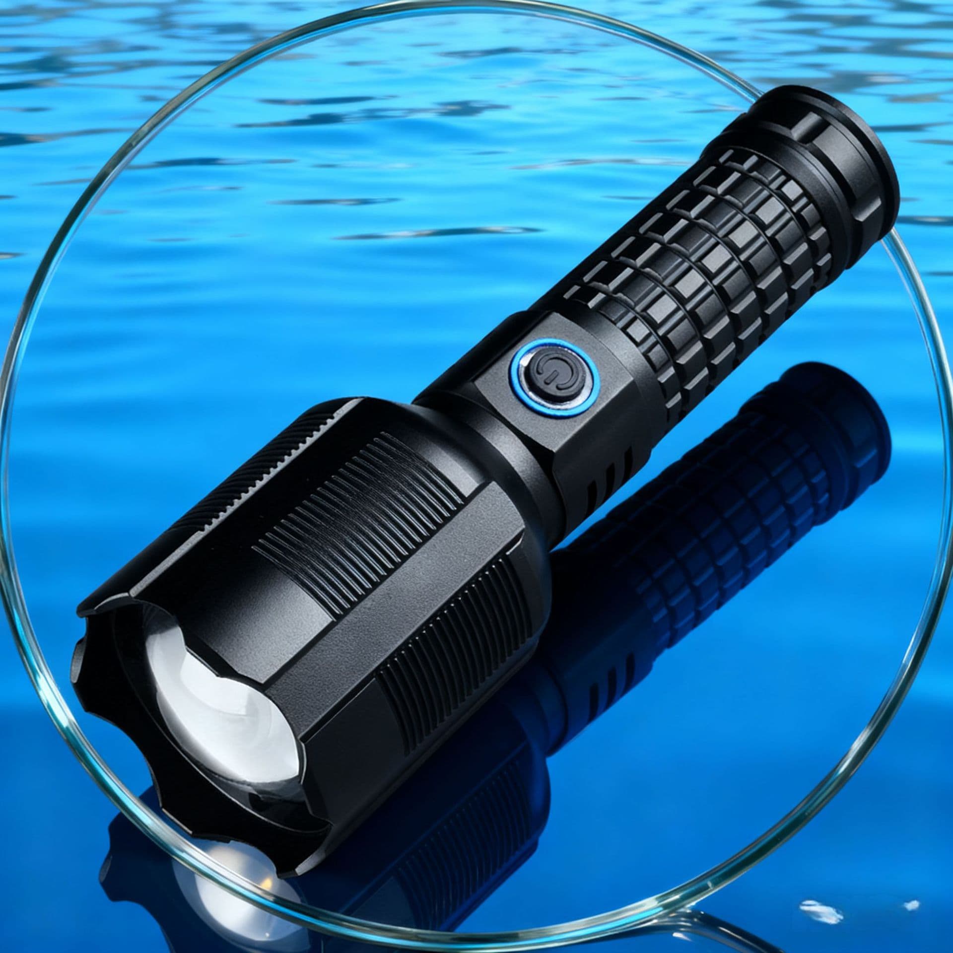 New Cross-Border High-Power Flashlight Super Bright Handheld Flashlight Powerful Aluminum Alloy Small Flashlight