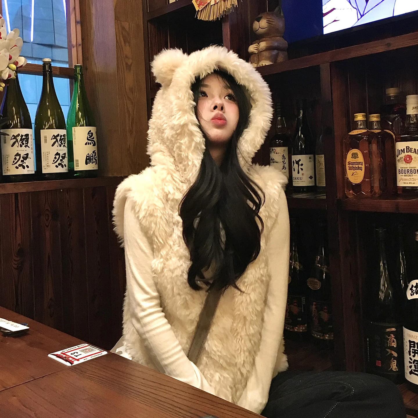 Women's 2025 Autumn New Style Eco-friendly Fur-lined Hooded Vest, Short Style