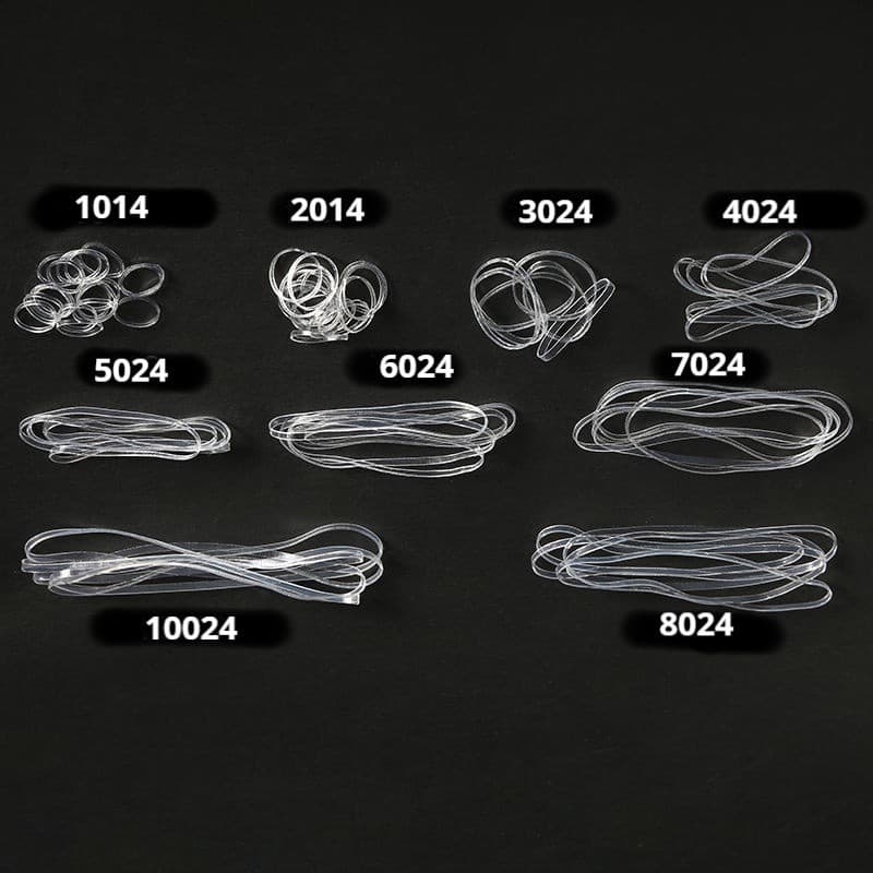 Factory Direct Sale TPU Rubber Band Wholesale Colored Transparent Elastic Bands High Temperature Resistant Anti-Aging 8024 Rubber Bands