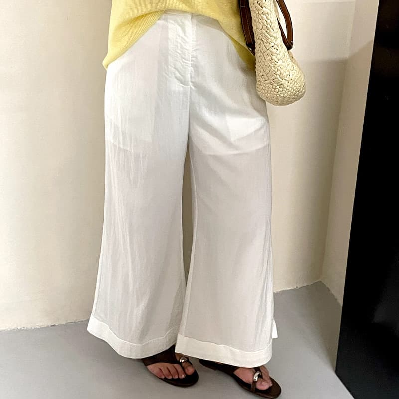 Plus size women's versatile casual loose wide leg pants 2026 summer fat mm high waist straight pants women's harem pants NK1532