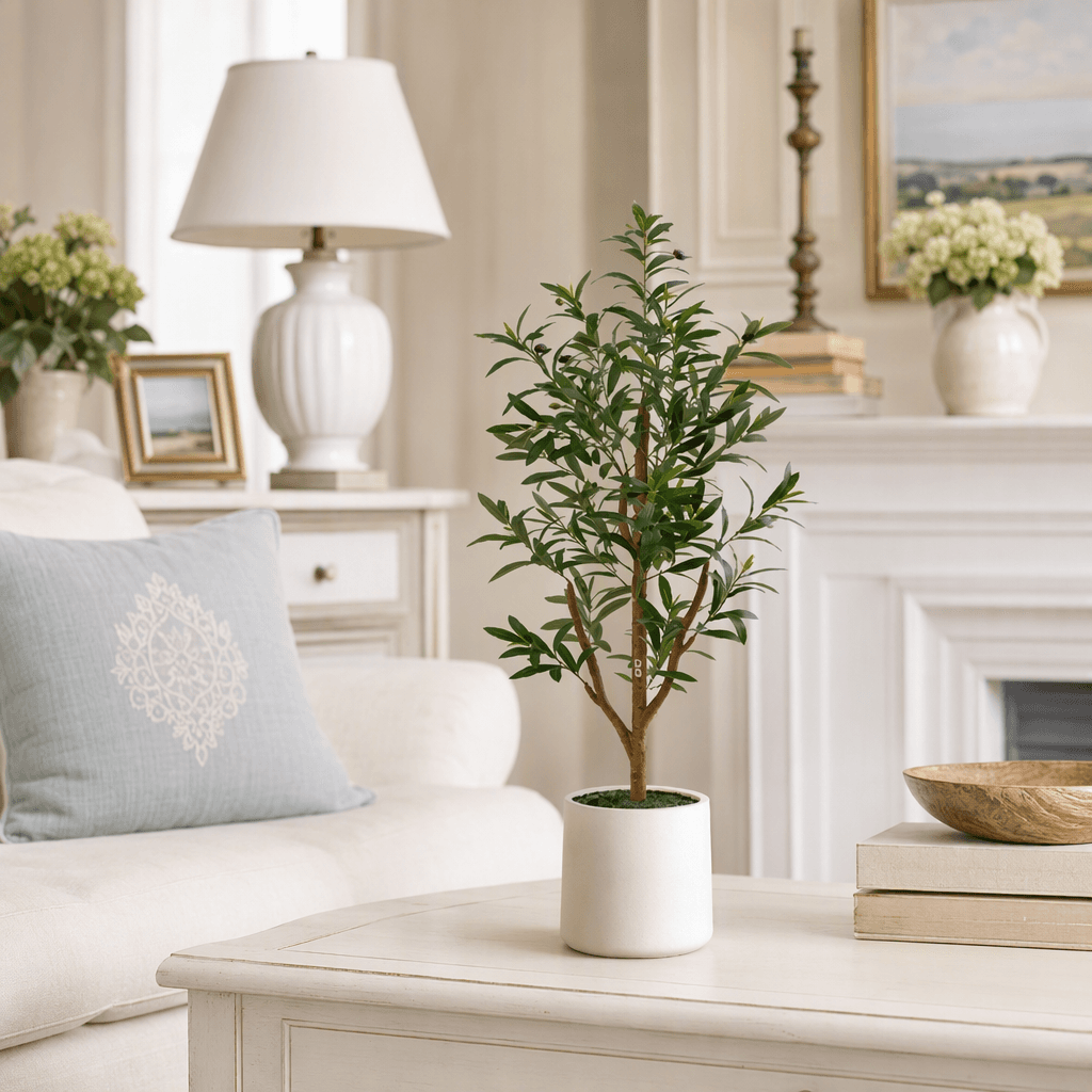 Cross-border Hot-selling Simulated Detachable Olive Tree Potted Plant Indoor Large Artificial Greenery Landscape Fake Tree Bonsai Ornament