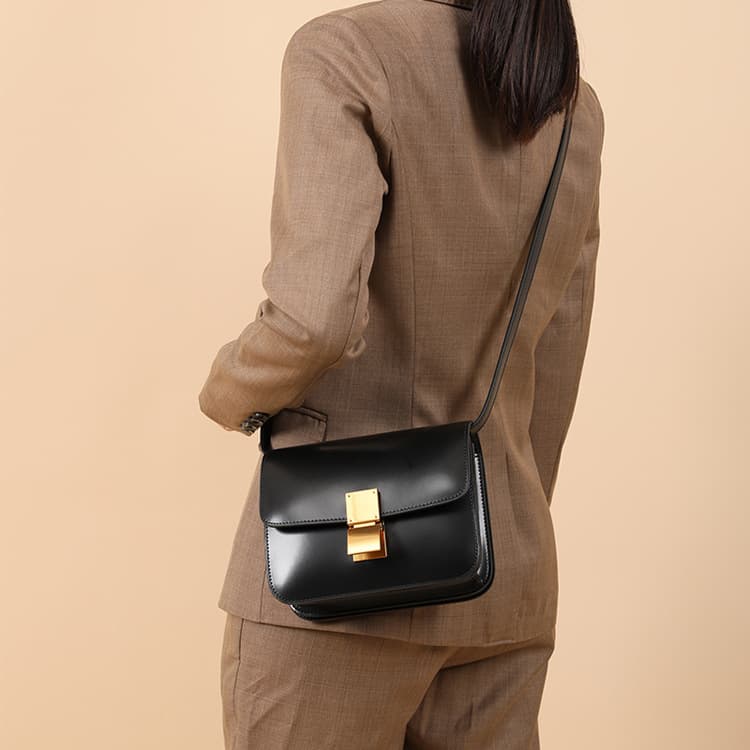 Classic Crossbody Bag New Genuine Leather Trendy Small Square Bag Shoulder Crossbody Women's Box Bag Tofu Bag Ladies Bag