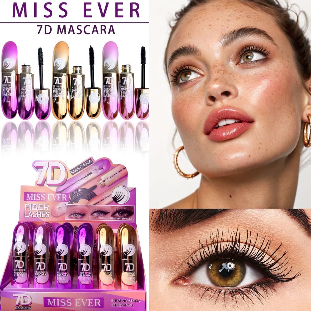 MISS EVER 7D Fiber Mascara Thickening Curling Lengthening Non-smudging Factory Waterproof Mascara