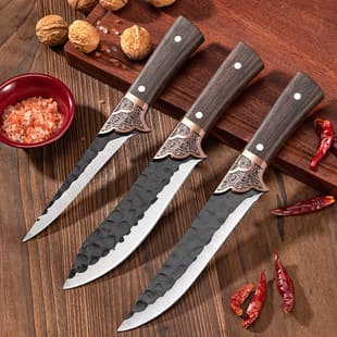Forged Boning Knife, Butcher Meat Knife, Pig Slaughtering Knife, Bloodletting Knife, Sharp Meat Cutting Knife, Small Chopping Knife