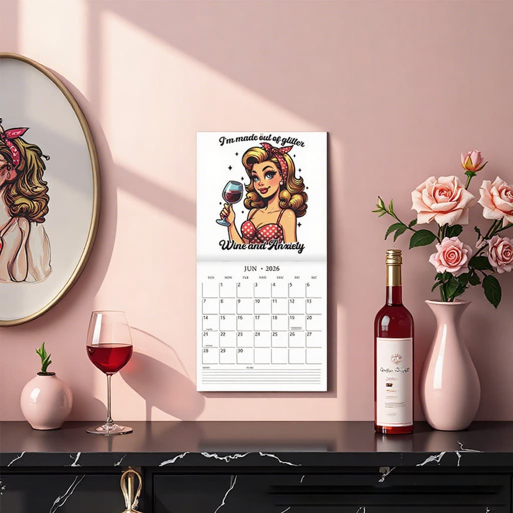 Amazon's new creative home decoration "Retro Pretty Girl 2026 Calendar, Vengeful Housewife 2026 Calendar"